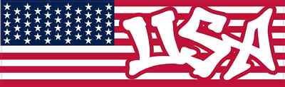 10in x 3in Graffiti USA American Flag Sticker Car Truck Vehicle