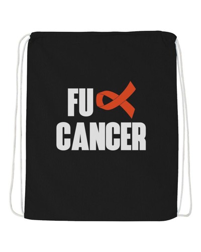 FU Cancer Drawstring Bag Reusable Pack Sports Backpack Leukemia Awareness Gift - Picture 2 of 10