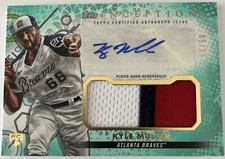 2022 Topps Inception KyIe Muller RC Auto/Patch Aqua 03/50 #IAP-KM-Atlanta Braves