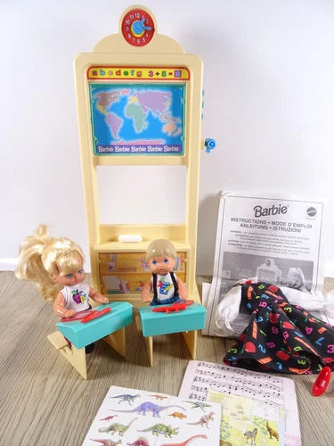 Vintage Barbie Playset Magic & Sound Classroom 2 Dolls + Accessories (17148)