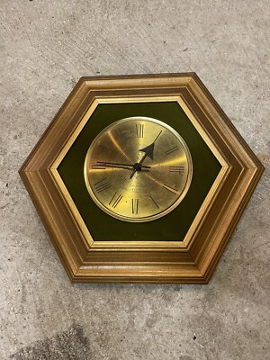 Original Seth Thomas Clock Wall Clock Mid Century Modern Vintage
