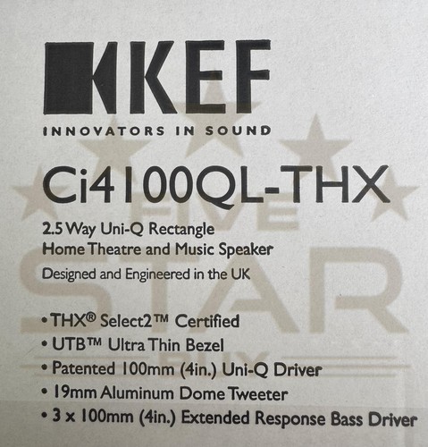 KEF Ci4100QL-THX In Wall THX Certified Uni-Q Driver Speaker (Each) - Picture 4 of 5
