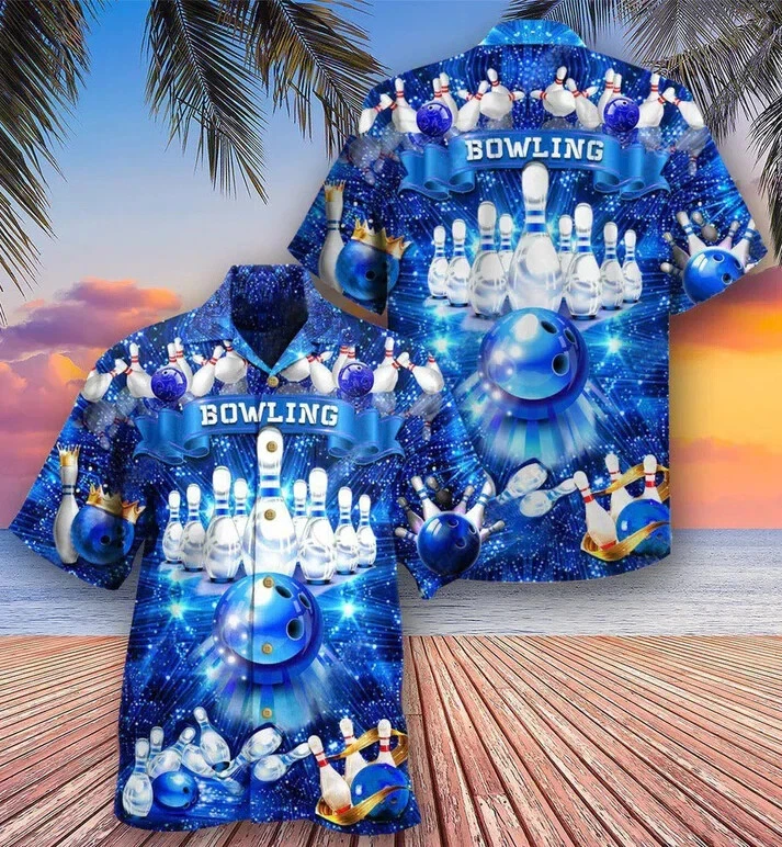 3D Bowling Hawaiian Shirt, King's Bowling Hawaiian Shirt