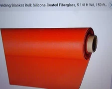 10' HI TEMP R51-61-32 SILICONE COATED FIBERGLASS WELDING BLANKET MAT CURTAIN