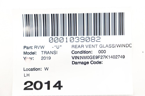 2014-2023 FORD TRANSIT CONNECT REAR LEFT DOOR VENT WINDOW GLASS OEM DT11K297B39D - Bild 10 von 10