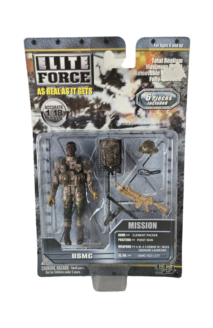 NIP Elite Force 1:18 Modern USMC Soldier Marine Figure Blue Box