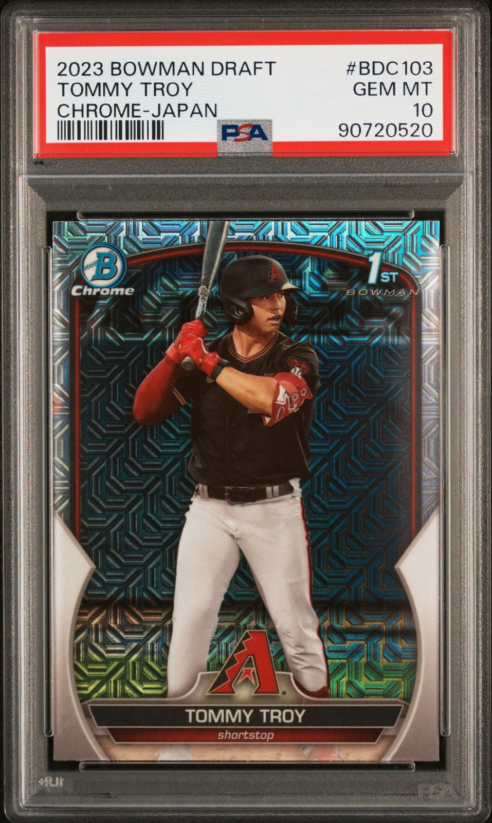 PSA 10 TOMMY TROY 1st 2023 Bowman Chrome Japan ASIA REFRACTOR Rookie RC GEM MINT