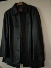 Womens Black Leather Jacket Size 14