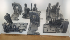 Ruined town buildings 2 28mm terrain FAST SHIP Alternate Wargaming Miniature