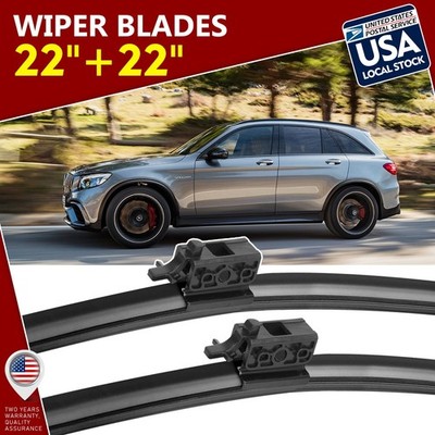 Waterproof/Durable 22''+22'' Top Lock Windshield Wiper Blades All Season Set