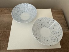 IKEA Sporadisk Blue White Speckled Bowls Cereal Soup 21986 Set Of 2