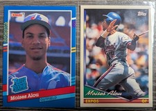 Moises Alou Lot of 2 - #38 '91 Donruss Rated Rookie & #50 Topps