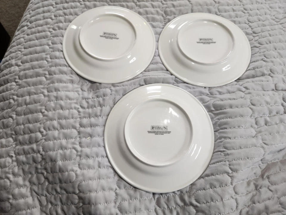 "Juego de 3 platos de queso y ensalada Le Troupeau de restauración de 8"" vintage" Foto 2 de 3