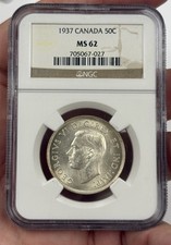 1937 Canada 50 Cents NGC Ms62 #3077