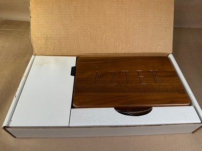 NOS AZTEK TESTORS AIRBRUSH SET A470 NEW UNUSED COMPLETE in WALNUT BOX