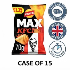 Walkers MAX KFC Zinger Chicken Crisps 70g PMP Case of 15 BK197