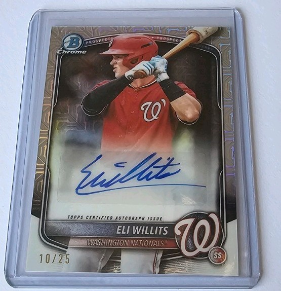 2025 Bowman Draft Mojo Eli Willits Image Variation Auto SSP 10/25 RC Nationals