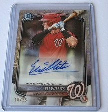 2025 Bowman Draft Mega Eli Willits Image Variation Auto SSP RC /25 Mojo