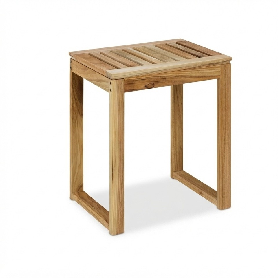 Tabouret salle bain Chaise salle bain Tabouret bois Meuble bois salle bain