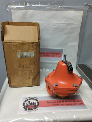 #ad CASH VALVEBFEWSSBBS01ADPRESSURE REDUCING VALVE SIZE 1 SET 90 PSI NOS $300.00