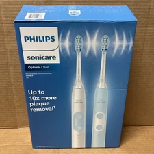 Philips Sonicare Optimal Clean Rechargeable Electric Toothbrush 2-pack HX6829/77
