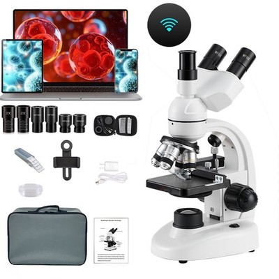 wifi40 X -5000 X Trinocular LED Lab Compound Microscope with Double Layer