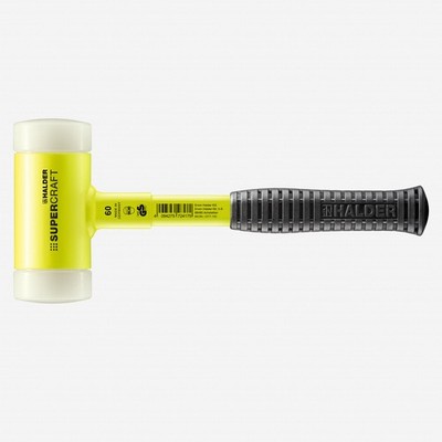Halder Supercraft HI-VIZ Dead Blow, Non-Rebounding Hammer with Nylon Face Insert