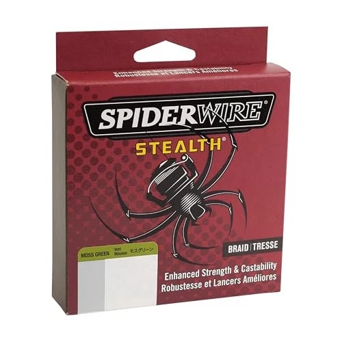 Línea de pesca trenzada Spiderwire Stealth 125Yd verde musgo 6Lb fuerza a la rotura Foto 4 de 4