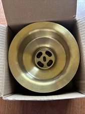 Luxier KS01-G Brushed Gold Basket Strainer Grid Kitchen Sink Drain