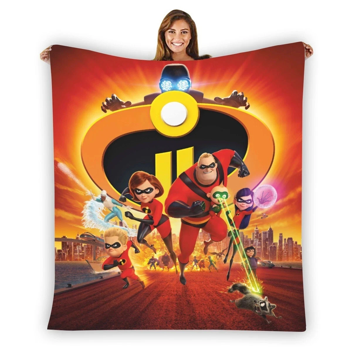 Disney The Incredibles Soft Warm Single-Side Printing Fleece Blanket