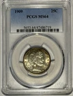 1909 Barber Silver Quarter PCGS MS64 🌐SUPER CLEAN APPEARANCE🌐
