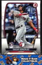 Oscar Gonzalez 2023 Bowman #62 Cleveland Guardians Rookie RC
