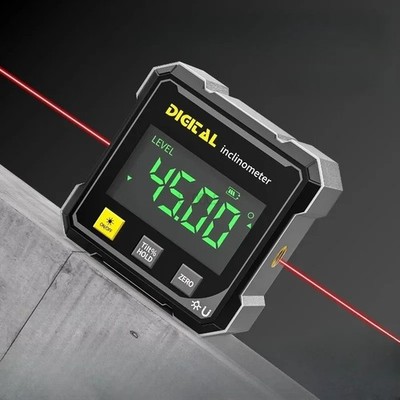 Mini LCD Digital Winkelmesser Magnet Winkelmessgerät Neigungsmesser Inklinometer