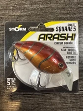 Storm Arashi Silent Square 5  2 3/8” 5/8oz 5’ Depth  Hot Chartreuse Shad