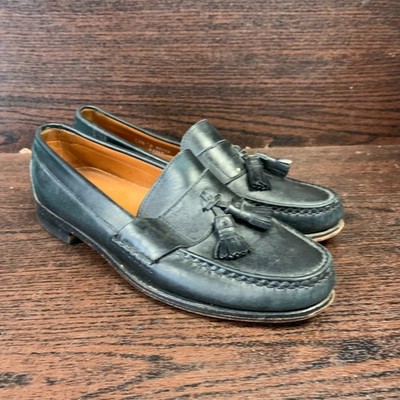 Allen Edmonds SCHREIER Black Leather Tassel Loafers size 14 s-l400.jpg main image 2