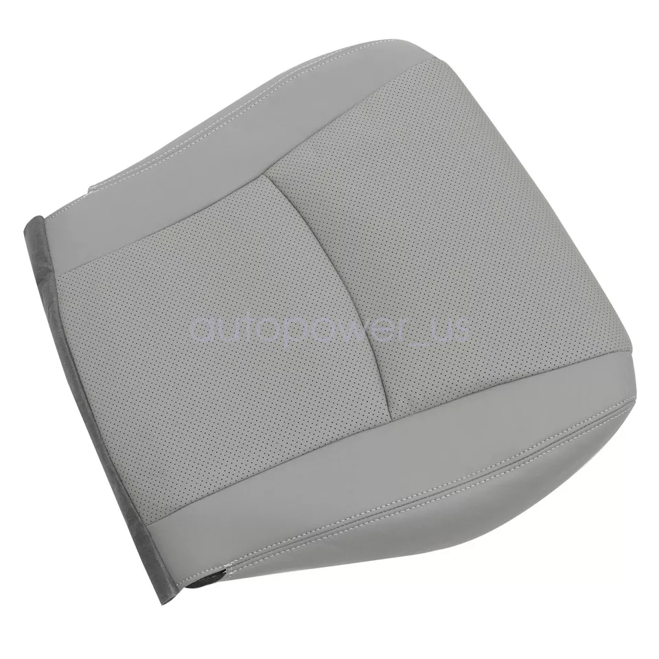 For 2008-2013 Toyota Highlander Driver Bottom Perforated Leather Seat Cover Gray - Image 4 of 4