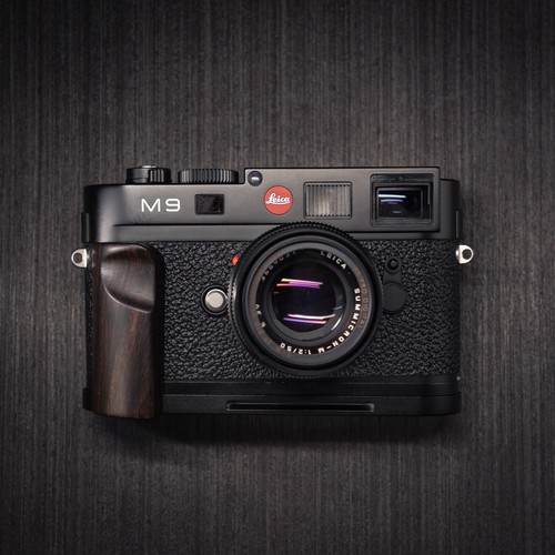 Wood L Handle Grip + Aluminum Baseplate For Leica M8 M9 M8.2 MM Me220 Camera - Picture 12 of 51