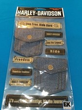 Harley Davidson Denim Stickers By EK Success HDJB12 Denim Pockets 2004 NEW
