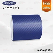 CARBON FIBER DARK BLUE 3" 76mm PIN STRIPE Car Model Streamline TAPE Sticker