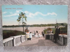 Antique Sherman Park, Chicago, Illinois Postcard