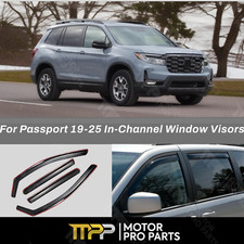 Fits Honda Passport 2019-2025 In-channel Vent Window Visor Rain Guard Deflectors