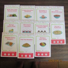Lot 11-Raddish Recipe Cards-Minestrone-Pad Thai-Chicken Satay-Taco-Nicoise Salad