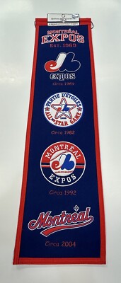 Montreal Expos MLB Baseball Winning Streak Embroidered Heritage Banner