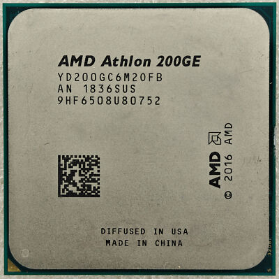 AMD Athlon 200GE 3.2 GHz Dual-Core 4 Threads 5MB Socket AM4 35W CPU Processor