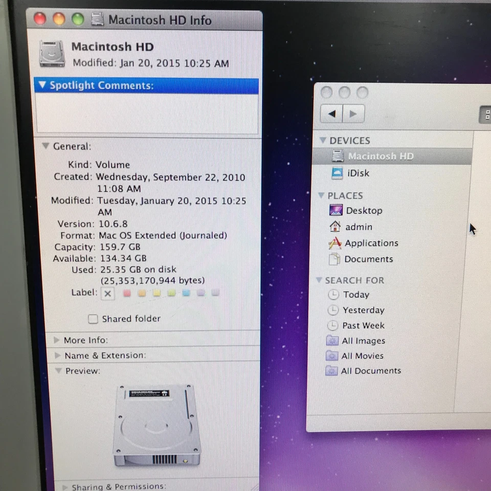 Apple iMac 17” A1173 Core 2 1.83GHz 1GB RAM OS X 10.6.8 Mountain Lion - WORKS - Image 3 of 4