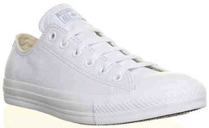 converse blancos de piel para hombre