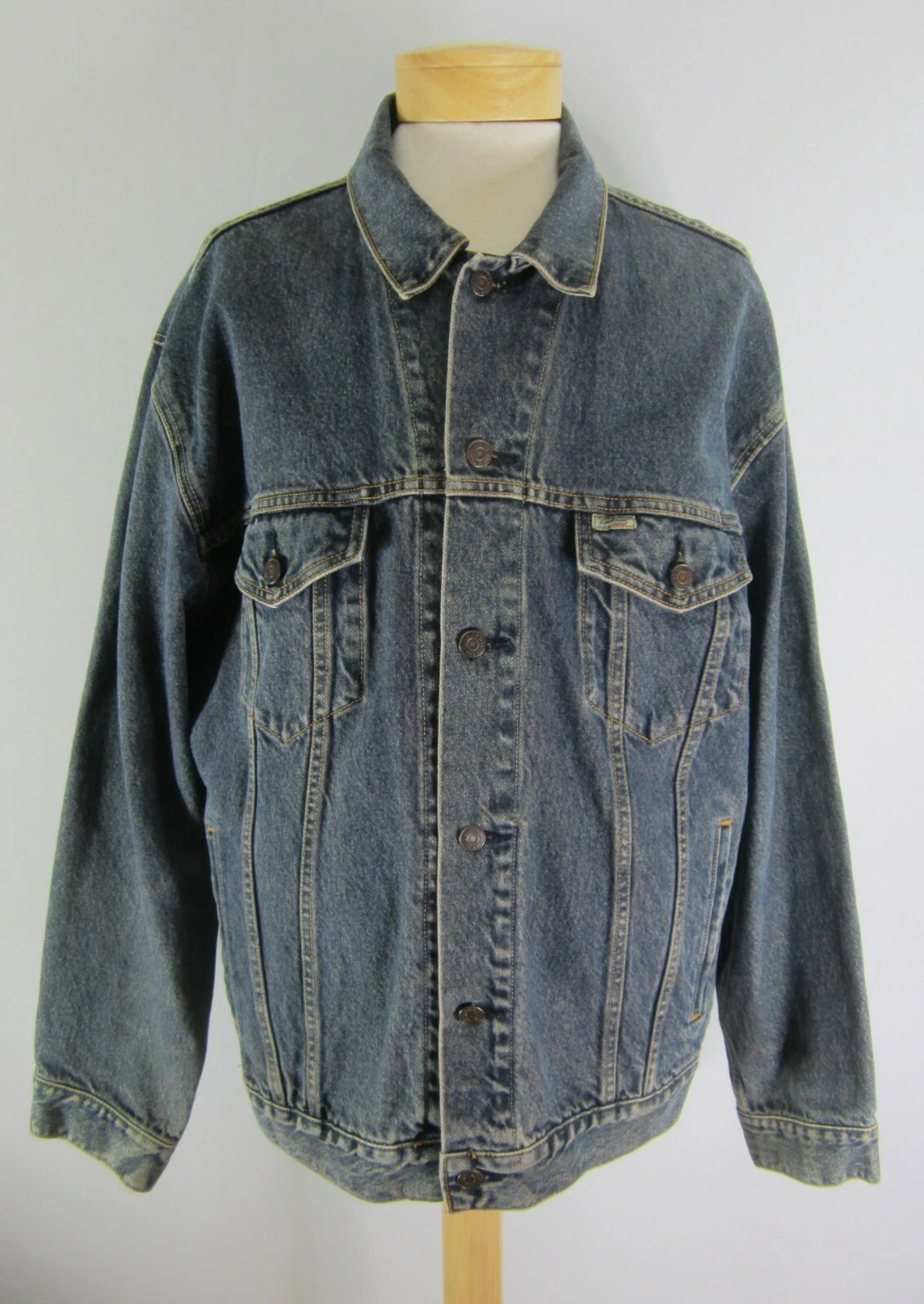 Levi's Levi Strauss Mens X-Large Classic Cotton Blue Jean Denim Trucker Jacket