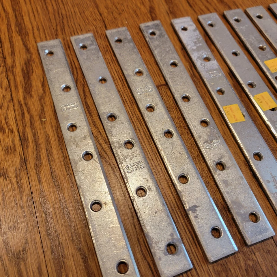 Lote de (10) correas de reparación Stanley de 10", chapadas en zinc, 1" de ancho Foto 4 de 4