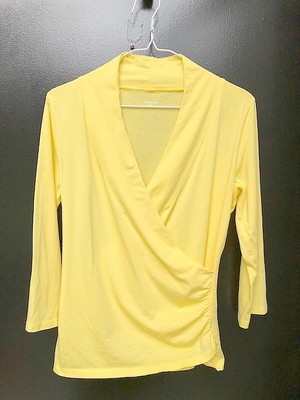 yellow wrap shirt