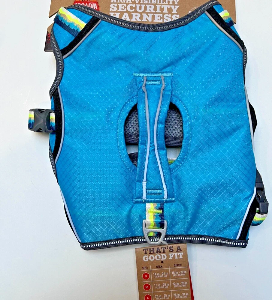 Dog Harness Blue High Visibility security Harness by Arcadia Trail